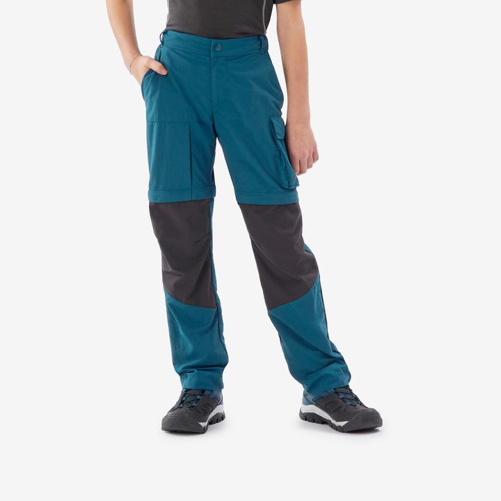 Quechua Zip-Off-Hose Kinder Gr. 123–172 Wandern - MH500 blau (10, 11, 12)