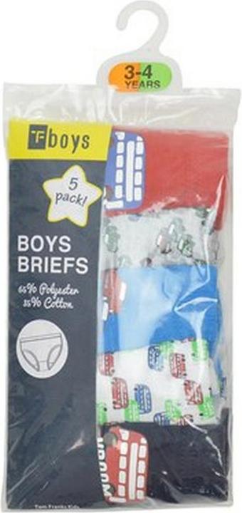 Actual product image Tom Franks Tboys Vehicles Briefs Boys (5Pack) (128, 5-pack)