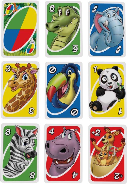 Actual product image Mattel Games Uno Junior (English, German, French, Italian)