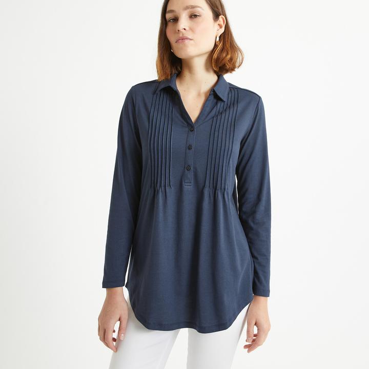 Immagine prodotto Anne Weyburn Camicia a maniche lunghe con colletto a polo (32, 34)