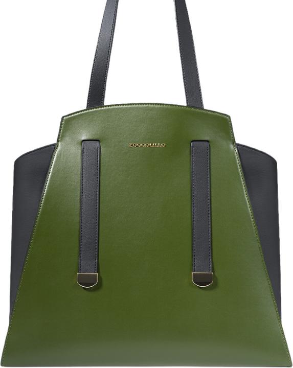 Image du produit Zoccolillo Sac à main en cuir vegan fait main IRIS vert XL