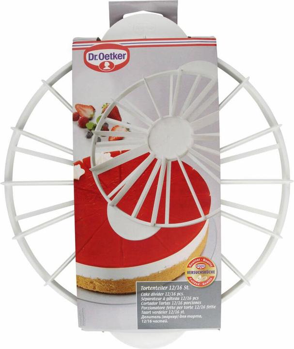 Produktbild Dr. Oetker Torteneinteiler 12/16 Stücke 30x24,5x2,6cm Kunststoff PP weiss