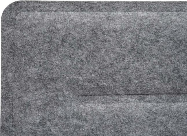 Image du produit Mendler Séparateur de bureau, tableau d'intimité, tissu/textile avec embossage - 100x30cm (30 x 100 x 1 cm)
