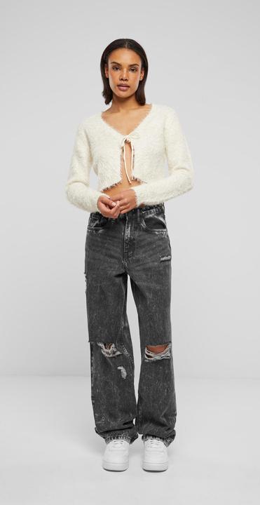 Actual product image Urban Classics Ladies Tied Cropped Feather Cardigan - 117653 (4XL)