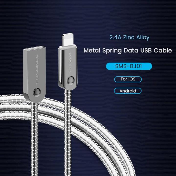 Immagine prodotto Somostel Cavo USB-A - microUSB 1 m argento (SMS-BJ01) (1 m, USB 3.1)