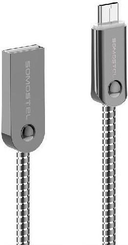 Somostel USB-A USB cable - microUSB 1 m silver (SMS-BJ01) (1 m, USB 3.1)