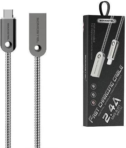 Immagine prodotto Somostel Cavo USB-A - microUSB 1 m argento (SMS-BJ01) (1 m, USB 3.1)