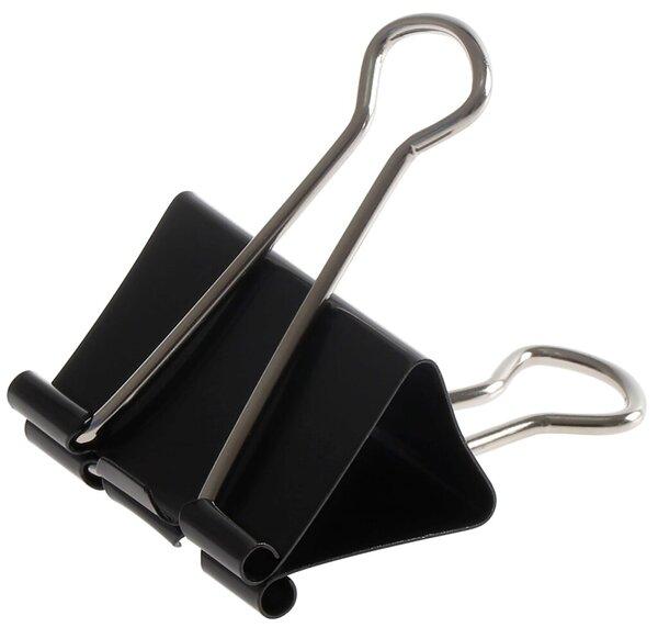 Image du produit Büroring Foldbackklammern, schwarz, vernickelt, Breite 41 mm, 12 Klammern (12 x)