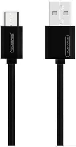 Somostel USB CABLE MICRO 3A Juodas 3100mAh QUICK CHARGER 1.2M POWERLINE SMS-BP02 (1.20 m, USB 3.0)