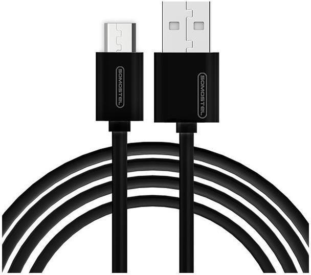 Produktbild Somostel USB CABLE MICRO 3A Juodas 3100mAh QUICK CHARGER 1.2M POWERLINE SMS-BP02 (1.20 m, USB 3.0)