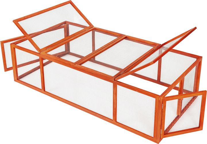 Immagine prodotto tectake Kaninchenstall mit 4 Türen 181x90x48cm