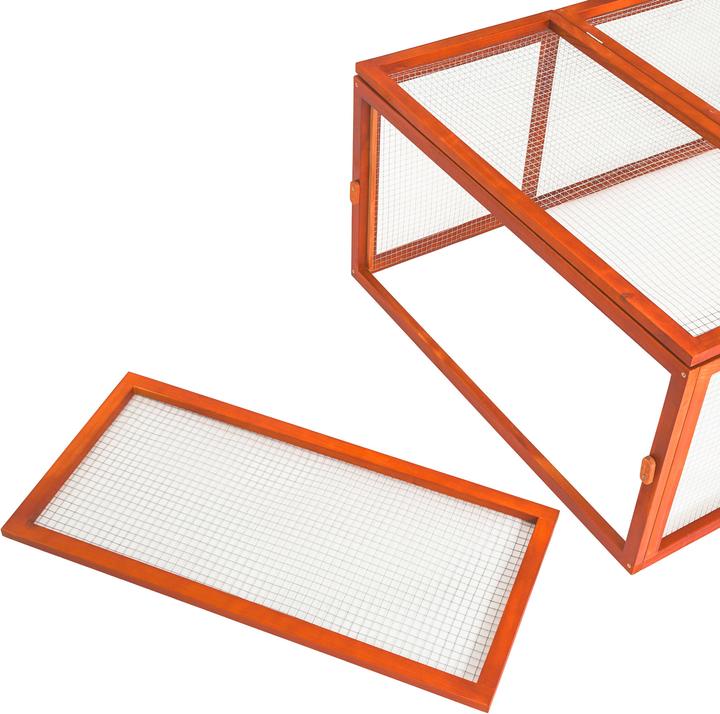 Immagine prodotto tectake Kaninchenstall mit 4 Türen 181x90x48cm