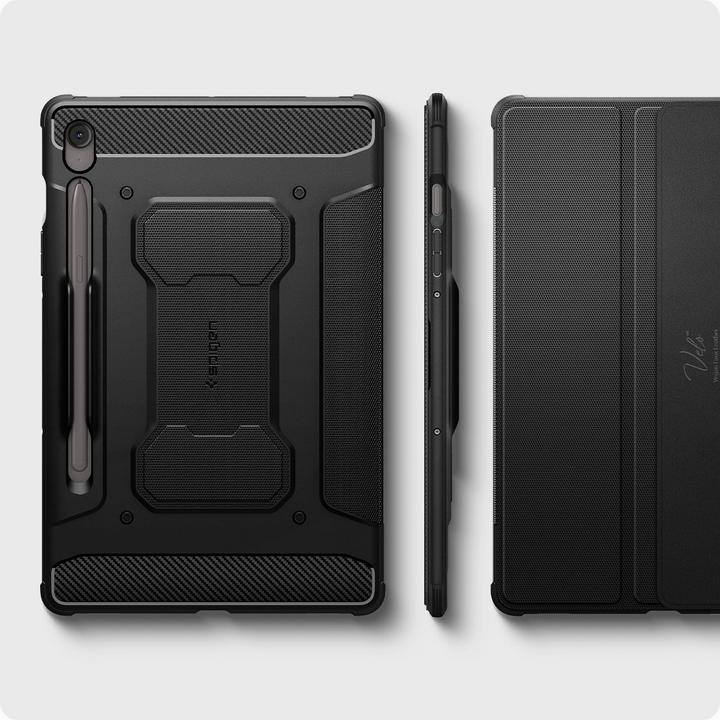 Actual product image Spigen Rugged Armor Pro Galaxy Tab S10 FE Case Matte Black (Samsung Galaxy Tab S10 FE)