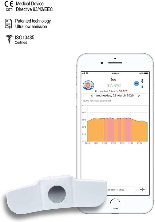 Produktbild Tucky Smart Wearable (Rektal, Achselhöhle, Mund)