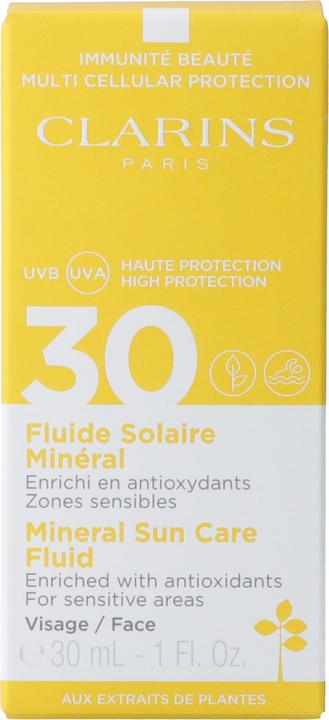 Immagine prodotto Clarins Sole - Fluide Solaire Minéral Visage SPF30 (Crema solare viso, SPF 30, 30 ml, 62 g)