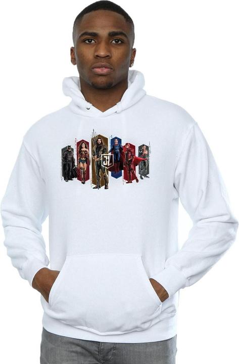 Immagine prodotto Justice League Movie Team Hexagons Felpa con Cappuccio Uomo (3XL)