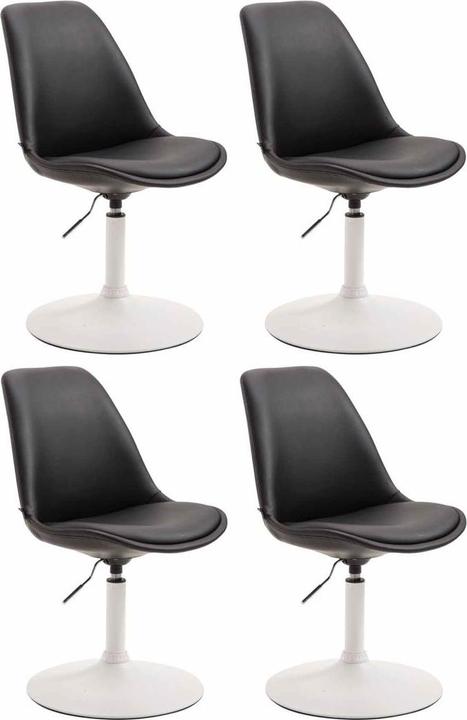 Produktbild Swisshandel24 4er Set Esszimmerstühle Maverick W Kunstleder, schwarz