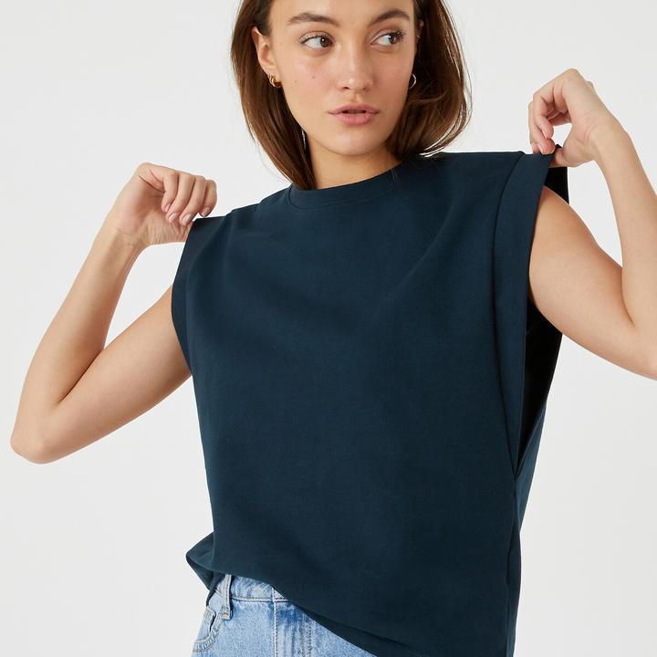 Actual product image La Redoute Collections Sleeveless top with a round neckline (XS)