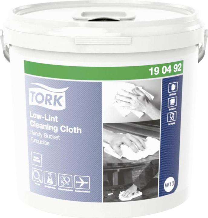 Produktbild Tork Fusselarme Reinigungstücher im W10 Spendereimer, 1-lagig 190492 Anzahl: 80 (800 Stk.)