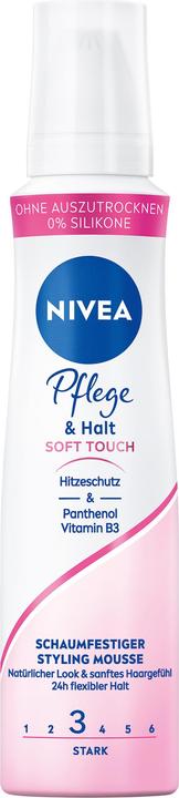 Produktbild NIVEA Pflege & Halt Soft Touch Styling Mousse (150 ml, Schaumfestiger)