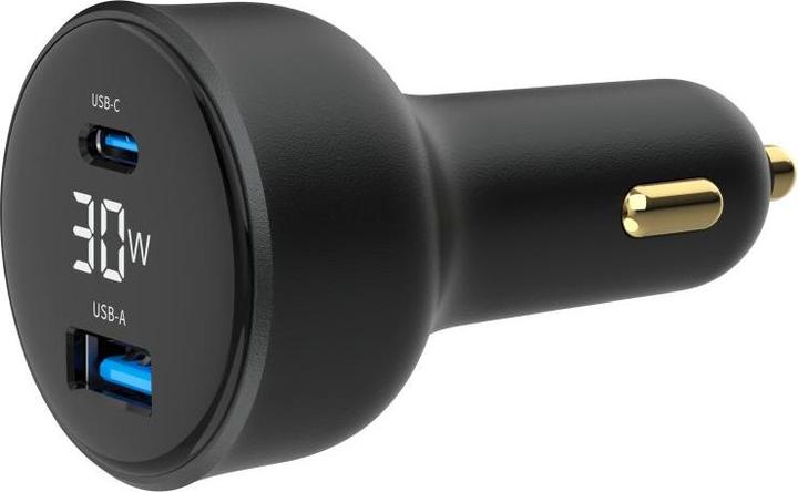 Gembird Chargeur Allume Cigare 1x USB-C + 1x USB-A 30W (Noir)