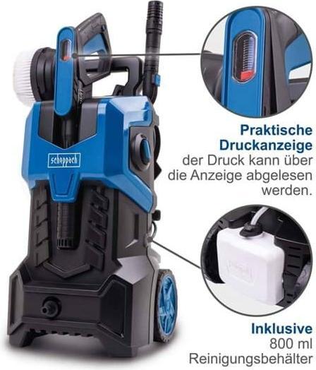 Produktbild Scheppach Hochdruckreiniger 2400W, 180 bar inkl. Quick-Connect-System & Zubehör (Netzbetrieb)