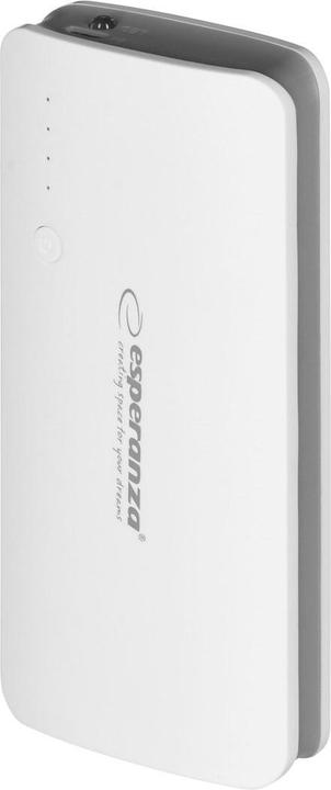 Actual product image Esperanza EMP106WE Radium - Gray - White - Universal - Rectangle - 8000 mAh - USB - 5 V (8000 mAh, 29.60 Wh)