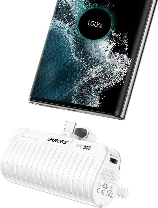Produktbild Peter Jäckel SKROSS Power Bank RELOAD Power Stand 5000 PD White (5000 mAh, 20 W, 18.50 Wh)