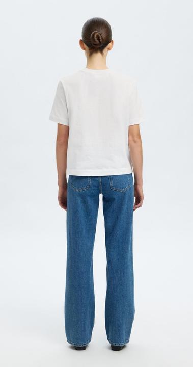 Actual product image Selected Femme Besticktes T-Shirt mit Rundhalsausschnitt (L)