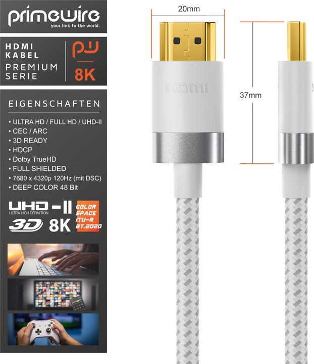 Actual product image Primewire HDMI (Typ A) — HDMI (Typ A) (2 m, HDMI)