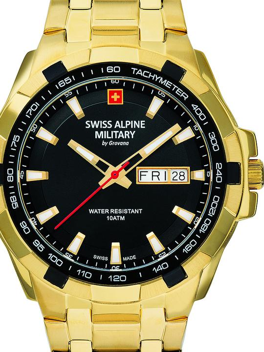 Swiss Alpine Military 7043.1117 Day-Date 42mm 10ATM (Uhr mit Schmuckstein, 42 mm)