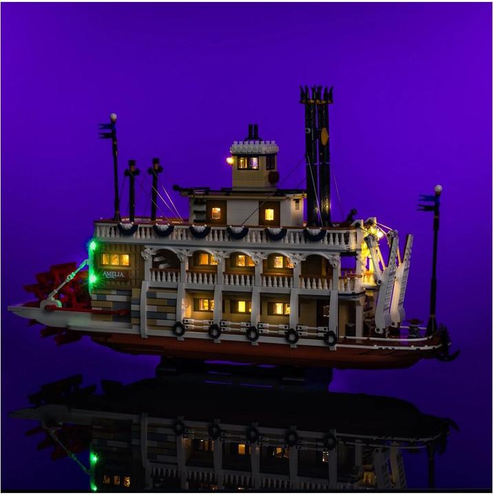 Actual product image Light my bricks LMB 2.0 LEGO® 21356# River Steamboat Light Kit
