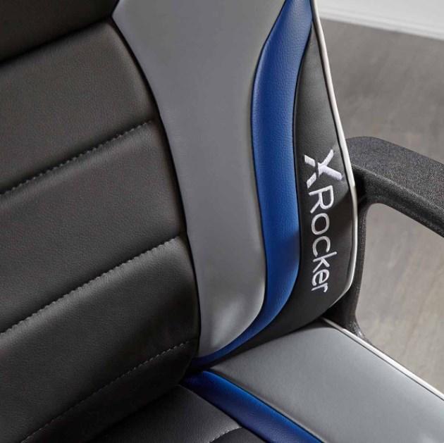 Produktbild X Rocker Gaming Stuhl Saturn Kinder /grau/blau
