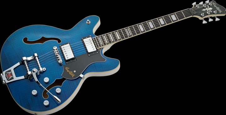 Actual product image Hagstrom Electric Guitar, Tremar Viking Deluxe, Cloudy Seas (Electric guitar)