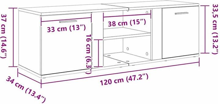 Produktbild VidaXL Bridget (120 x 34 x 37 cm)