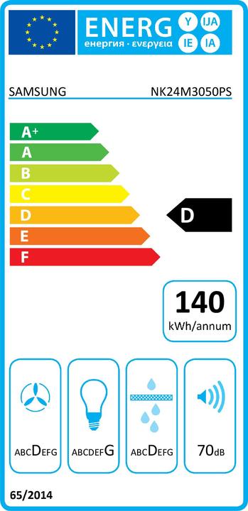 Energie-Label Samsung MISSY Wandhaube 60 cm (Wandhaube)