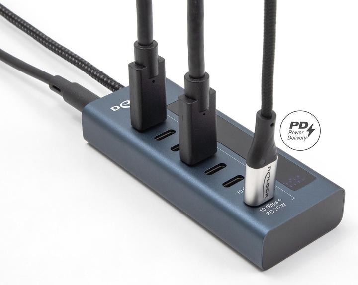 Produktbild Delock USB 10 Gbps Hub mit 7 USB Type-C Ports davon 6 x Date (USB-C, 7 Ports)