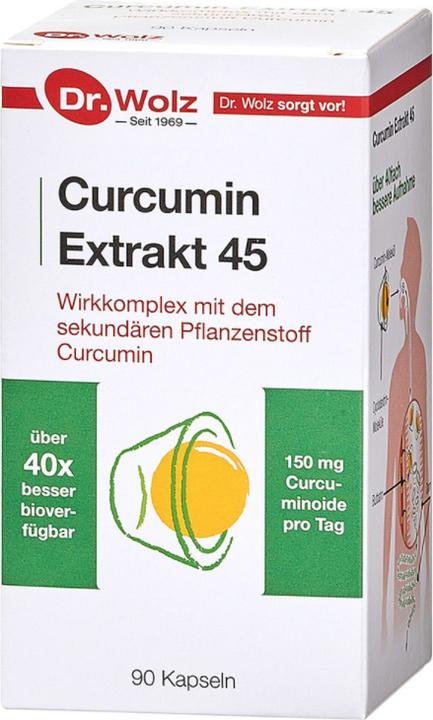 Actual product image Dr. Wolz Curcumin Extrakt 45 Kapsel (90 Piece, Capsules, 162 g)