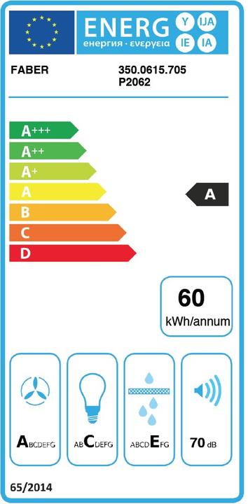 Label énergétique C-AIR KL A 90 (Hotte de plafond)