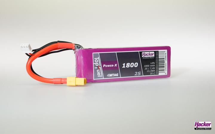 Produktbild Hacker LiPo Pack TF Power-X 1800mAh 2S MTAG (7.40 V, 1800 mAh)