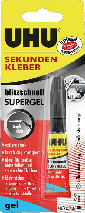 Immagine prodotto UHU Colla istantanea gel (3 g, 3.10 ml)