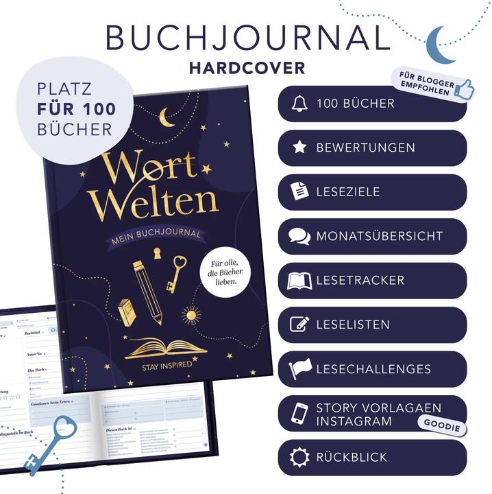 Produktbild Buchjournal XXL für Buchliebhaber | 100 Bücher tracken und bewerten | Das Buch Tagebuch für Erwachse (Deutsch, Lisa Wirth, 2024)