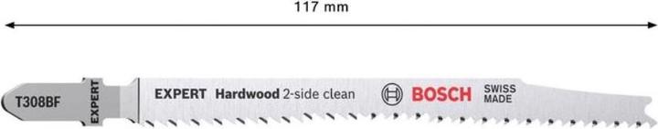 Produktbild Bosch Professional Zubehör EXPERT ‘Hardwood 2-side clean’ T 308 BF Stichsägeblatt, 3 Stück