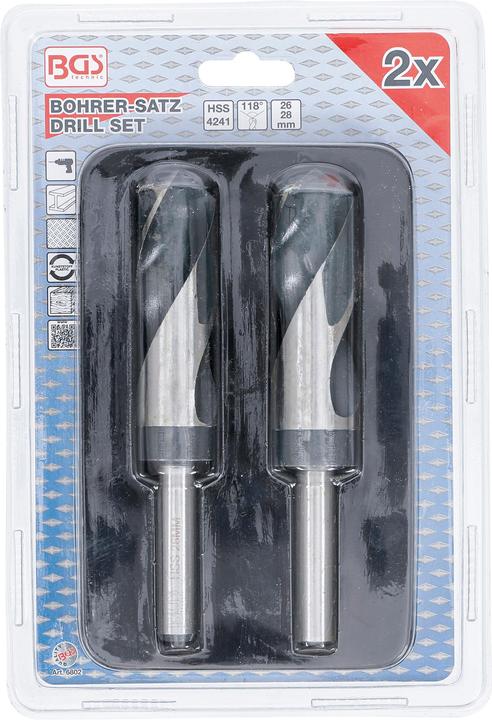 Produktbild BGS HSS-Bohrer-Satz (26 - 28 mm)