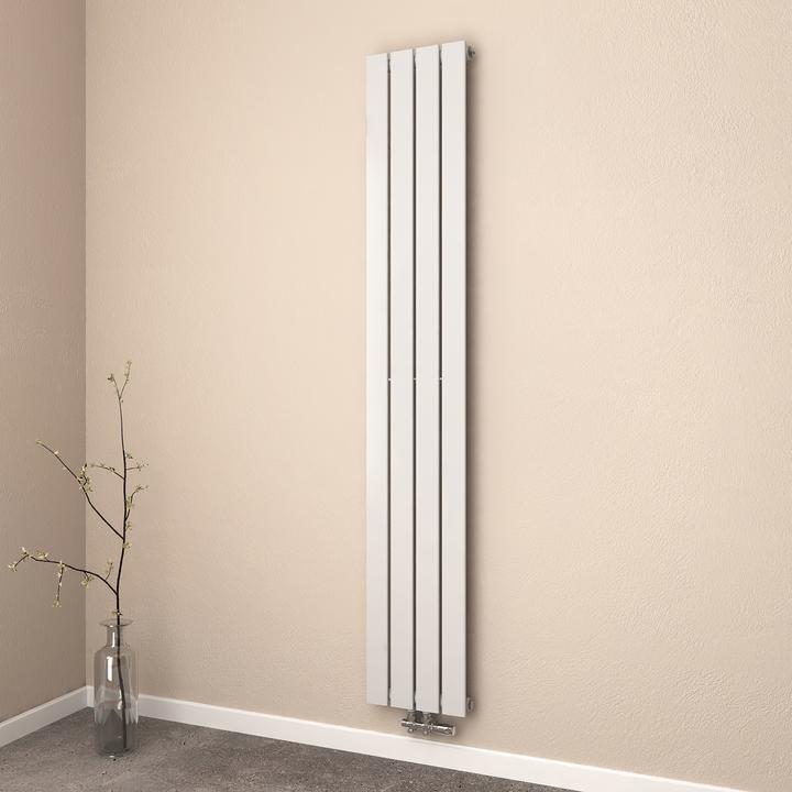 Produktbild Emke Heizkörper, Flachheizkörper mit Zentralanschluss, Weiss 180x30cm 627W Einlagig (627 W)