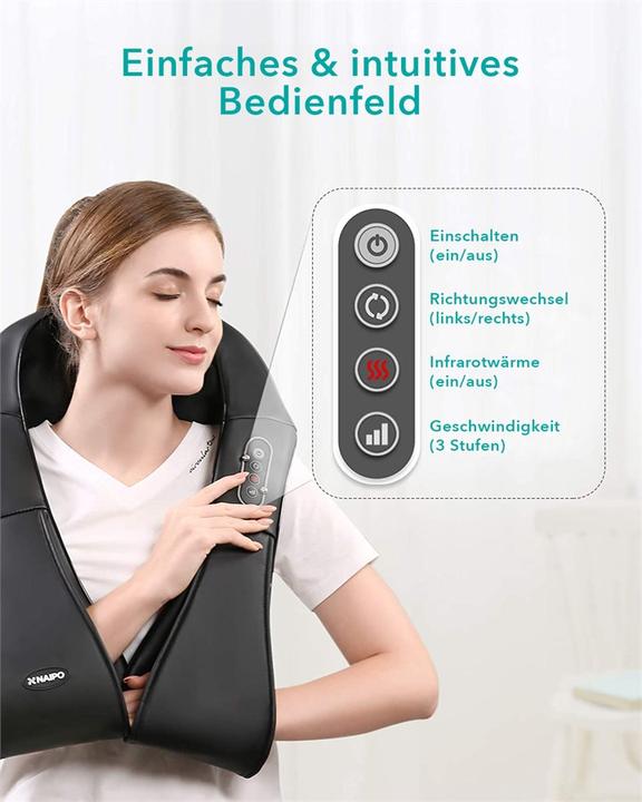 Produktbild Naipo Shiatsu Schulter & Nackenmassagegerät