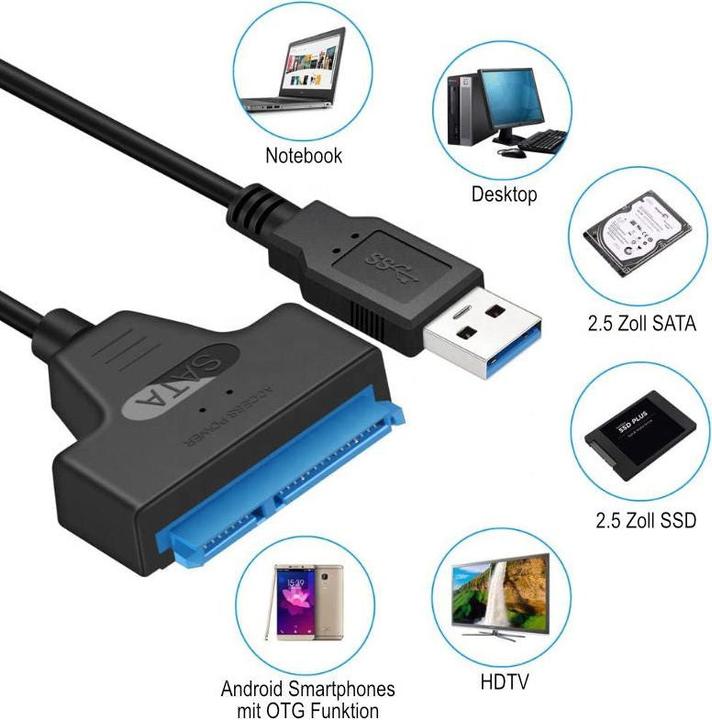 Produktbild Hermex Sata zu USB Kabel Adapter