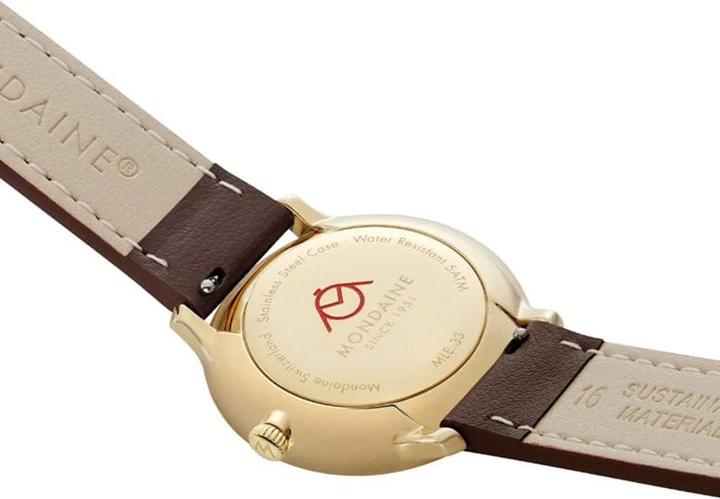 Immagine prodotto Mondaine MLE.33110.LGV Damenuhr Doppio 33mm 5ATM (Orologio da polso analogico, Fatto in Svizzera)