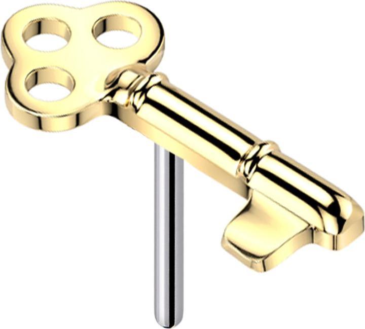 Produktbild Star Piercing Threadless Schlüssel vergoldet (Titan G23, ohne Messing)