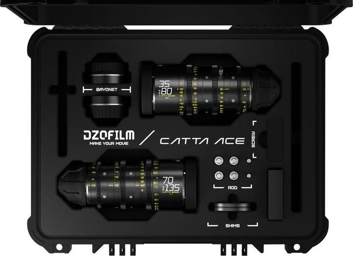 Immagine prodotto Dzofilm Catta Ace Zoom 2-Lens Kit (35-80/70-135 T2.9) Nero (L-mount, C-mount, Full-frame)
